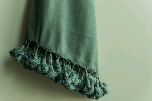 SIGNATURE Long Tassels - Stone Gray - Noor xo ™